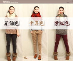 冬妮到家 漫诗雅妮2012秋冬原创灯芯绒哈伦裤，复古与舒适的冬日平衡